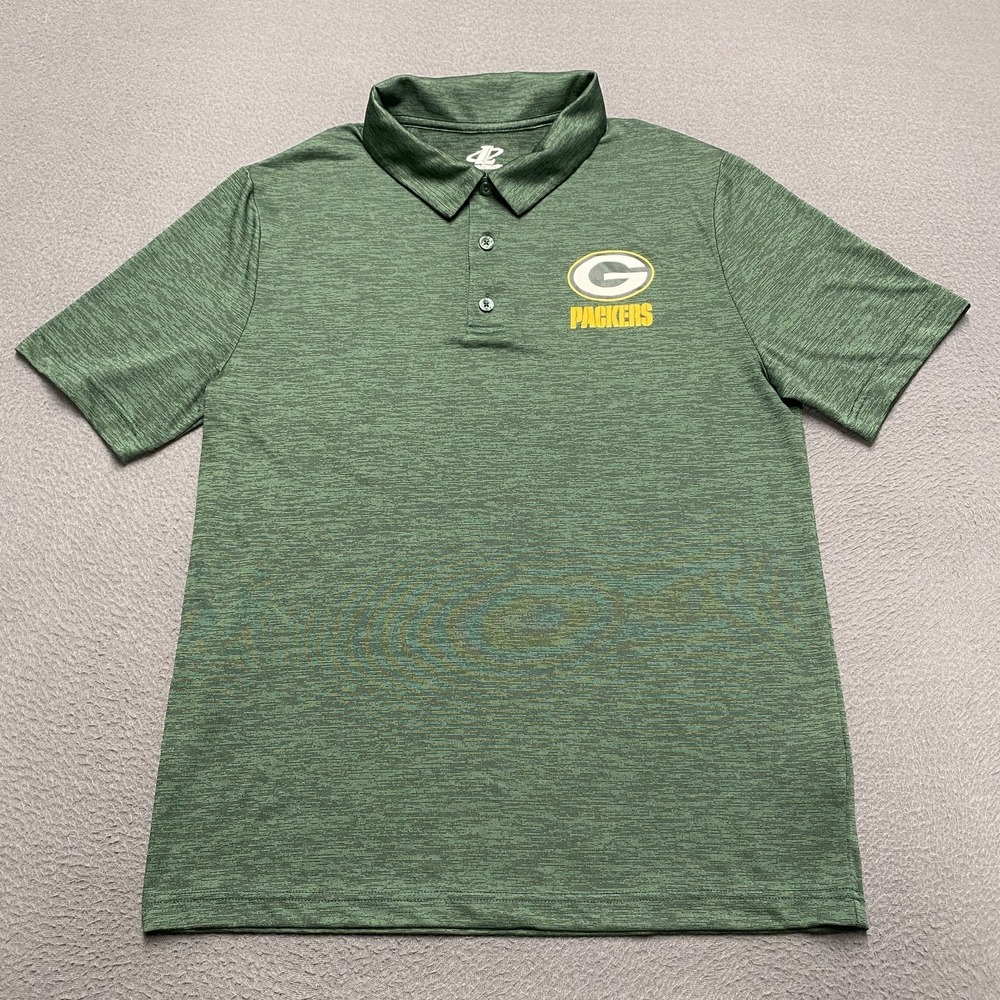 Green Bay Packers Shirt Mens Medium Green NFL‎ Football Logo Athletic Polyester